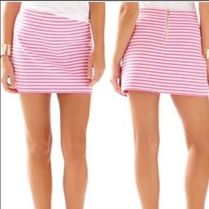 Lilly Pulitzer | Pink & White Striped Mini Skirt